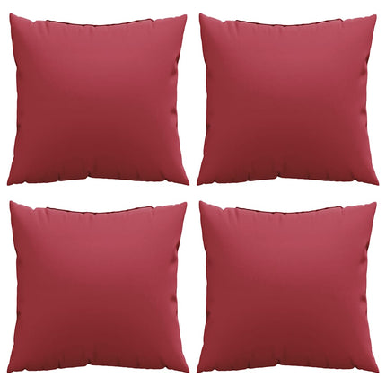 Bankkussens 4 Stuks Wijnrood 60X60 Cm Stof