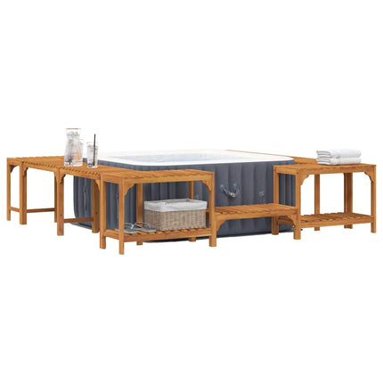 Hot Tub Omgeving Bruin 230 X 230 Cm Massief Acaciahout