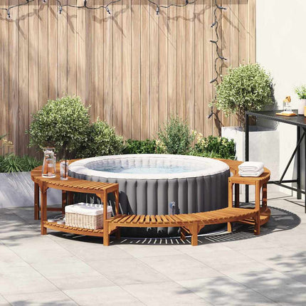 Hot Tub Omgeving Bruin Massief Acaciahout