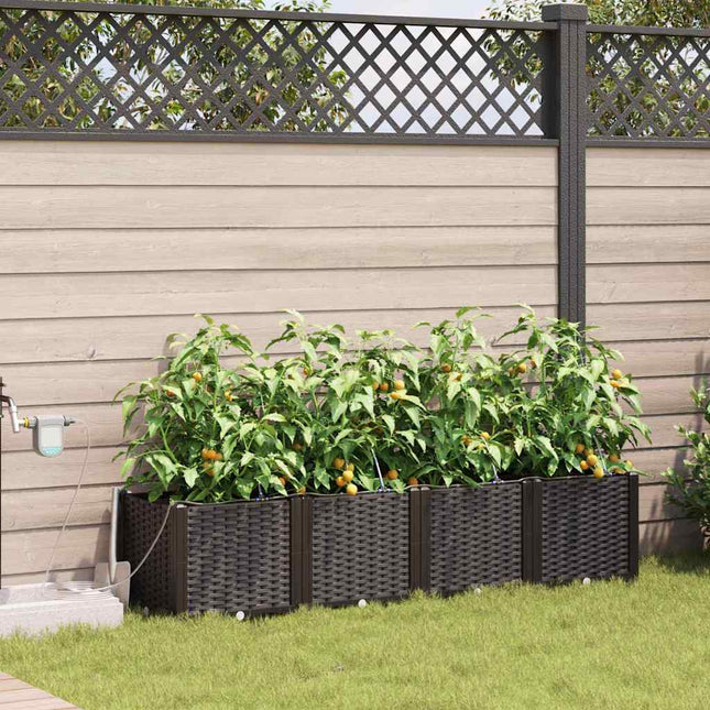 Tuin Pot Met Irrigatie En Wielen 40 X 40 X 132 Cm Pp
