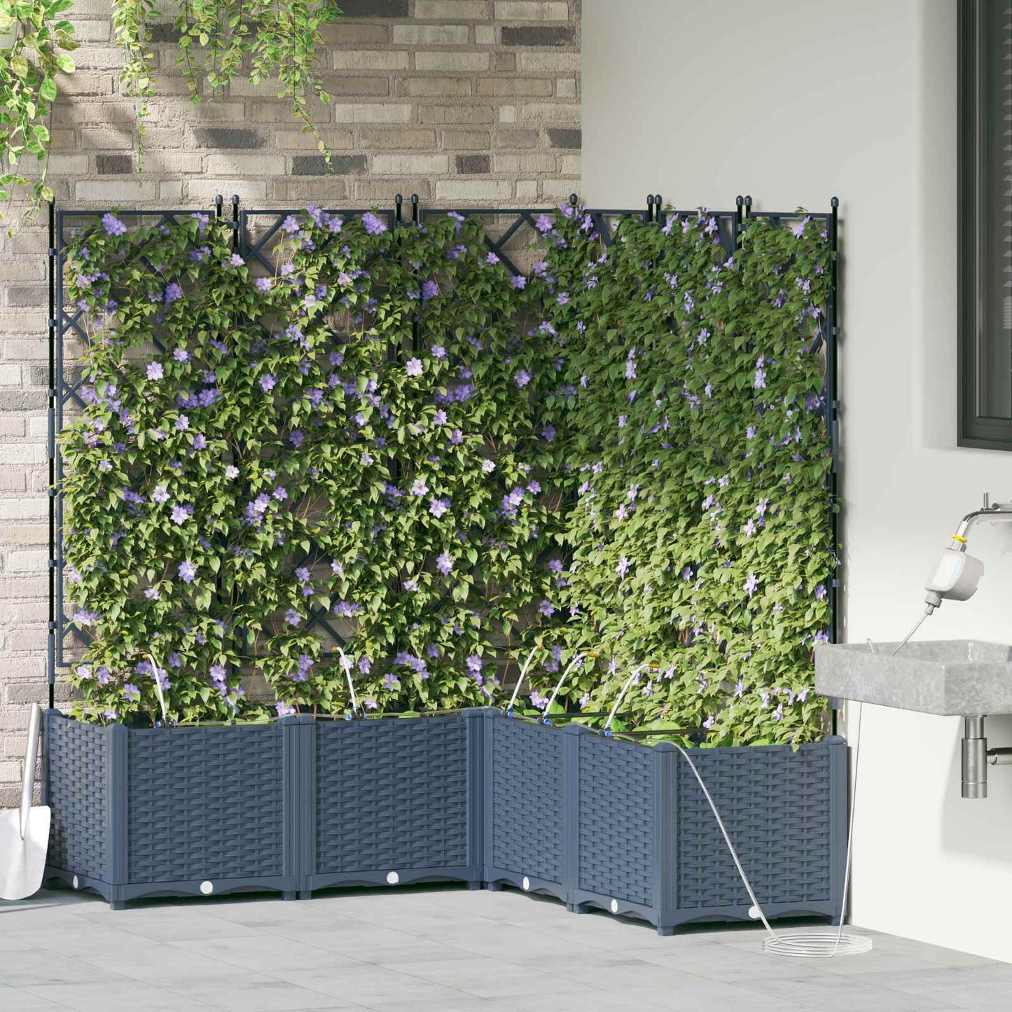 Tuin Bloempot 3 Pcs Kunststof