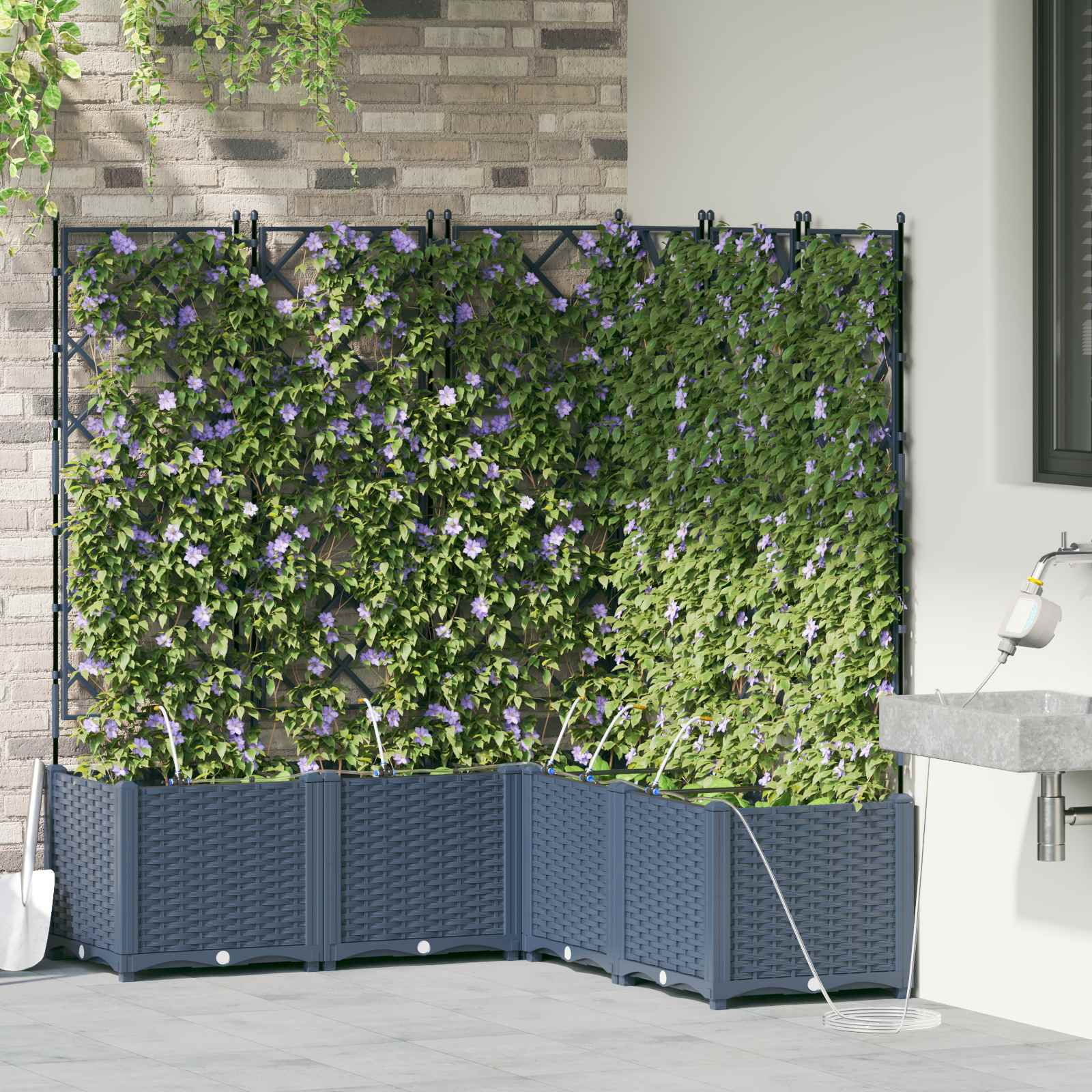 Tuin Bloempot 3 Pcs Kunststof