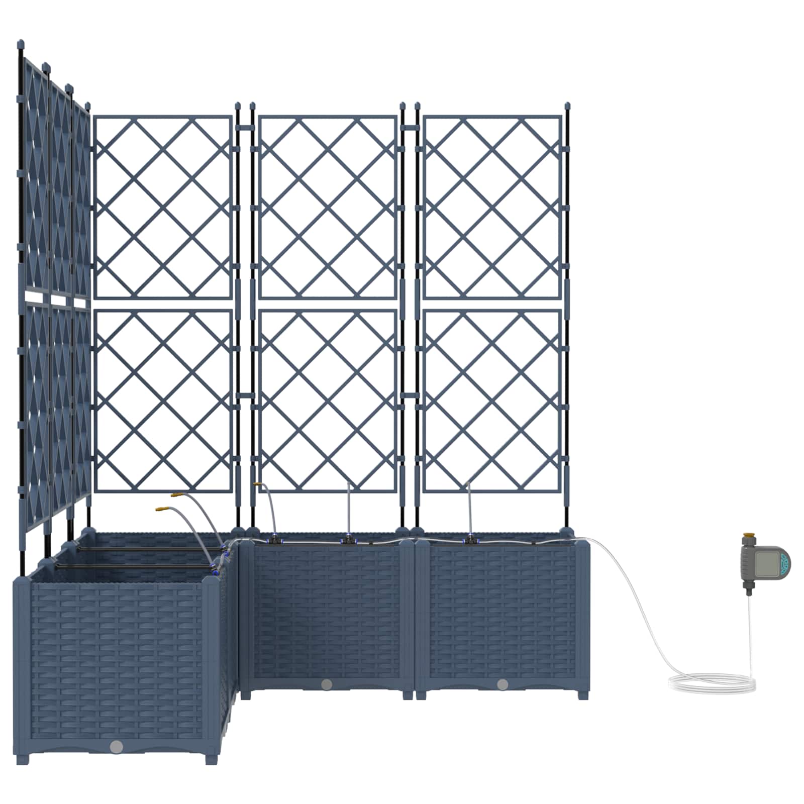 Tuin Bloempot 3 Pcs Kunststof