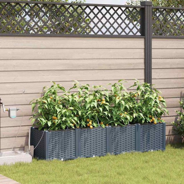 Tuin Pot Met Irrigatie En Wielen 40 X 40 X 132 Cm Pp