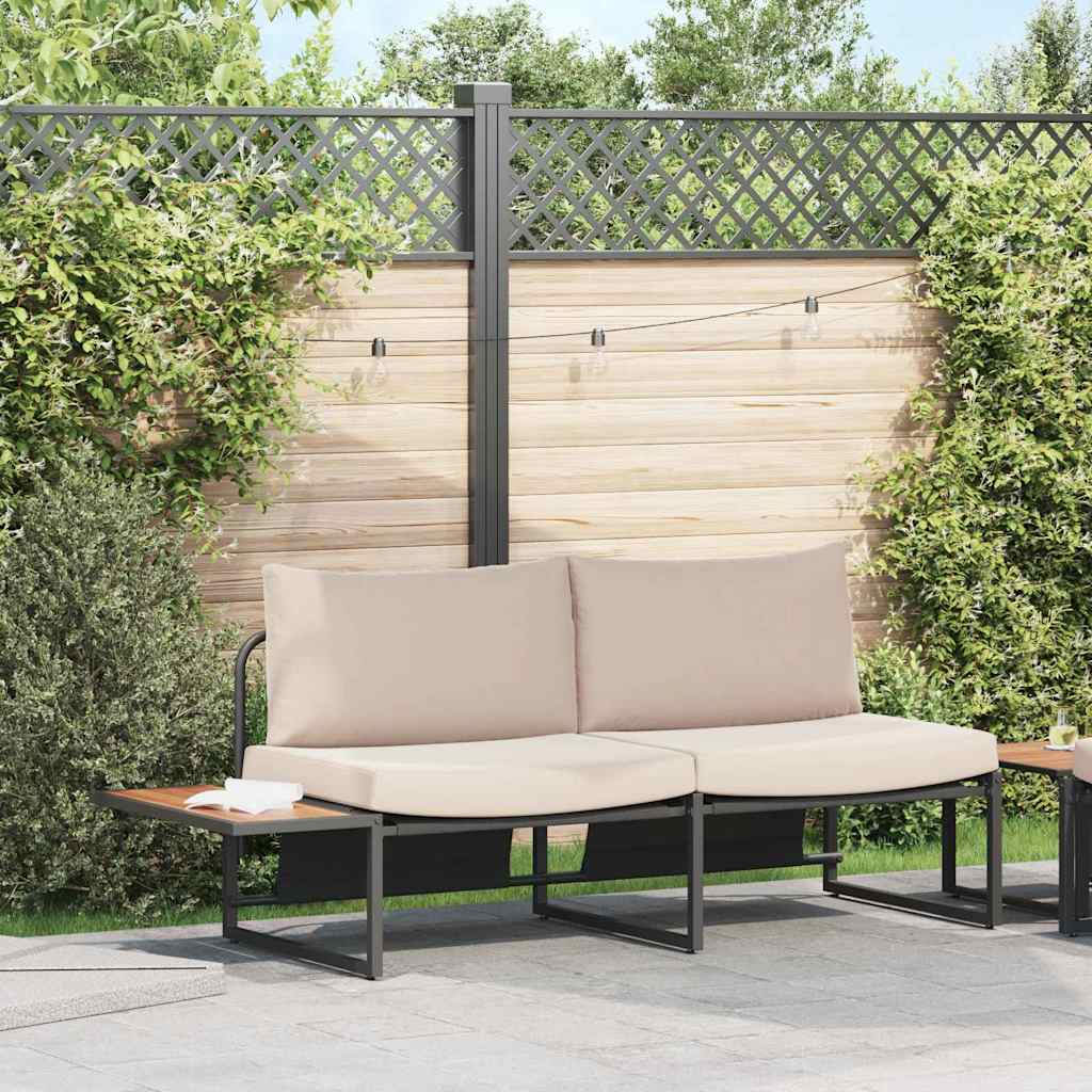 Tuinbank Met Kussen 200,5 X 70 X 85,5 Cm Staal