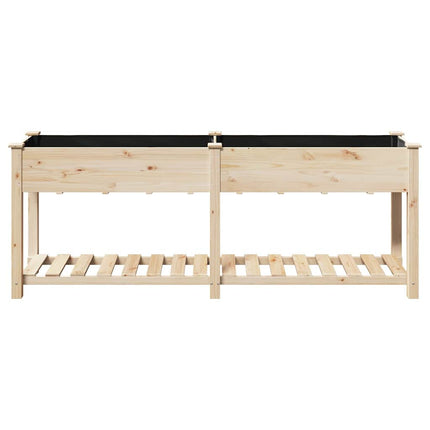 Tuin Bloempot Beige 203 X 53 X 76,5 Cm Massief Vurenhout