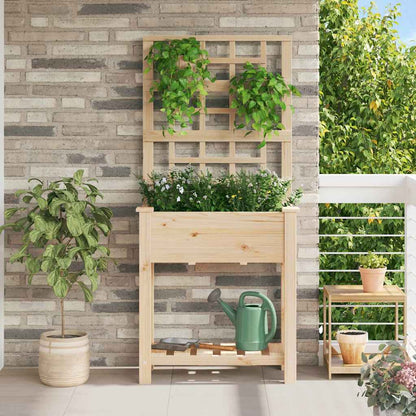 Tuin Bloempot Beige Massief Vurenhout