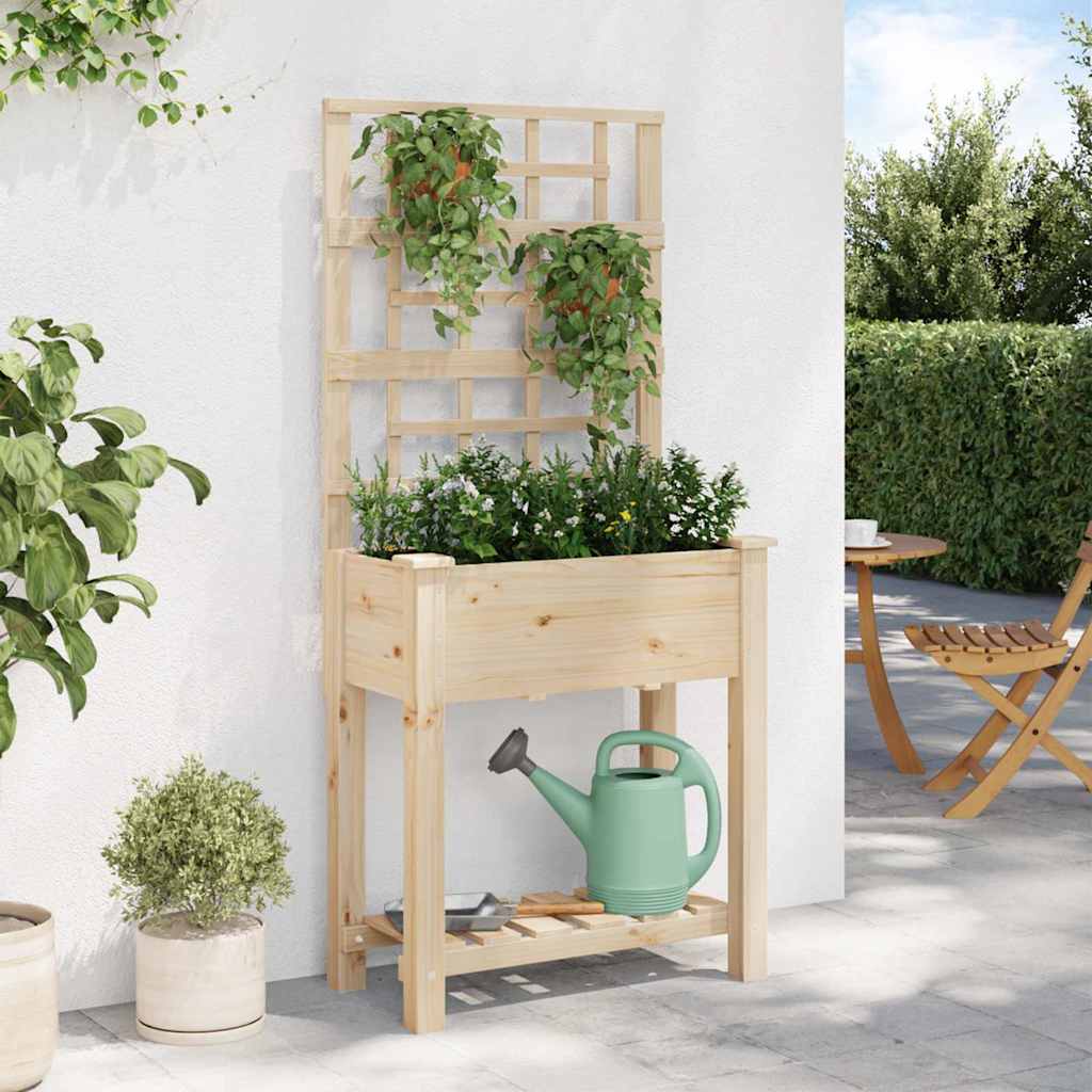 Tuin Bloempot Beige Massief Vurenhout