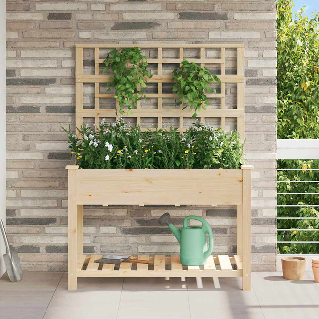 Tuin Bloempot Beige Massief Vurenhout