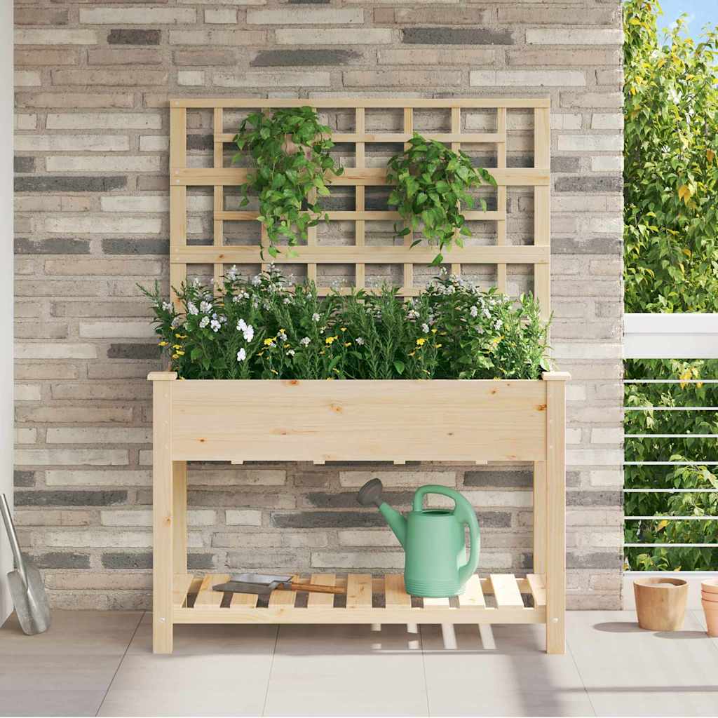Tuin Bloempot Beige Massief Vurenhout