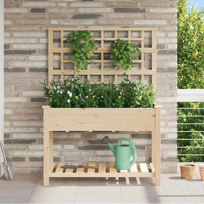 Tuin Bloempot Beige Massief Vurenhout