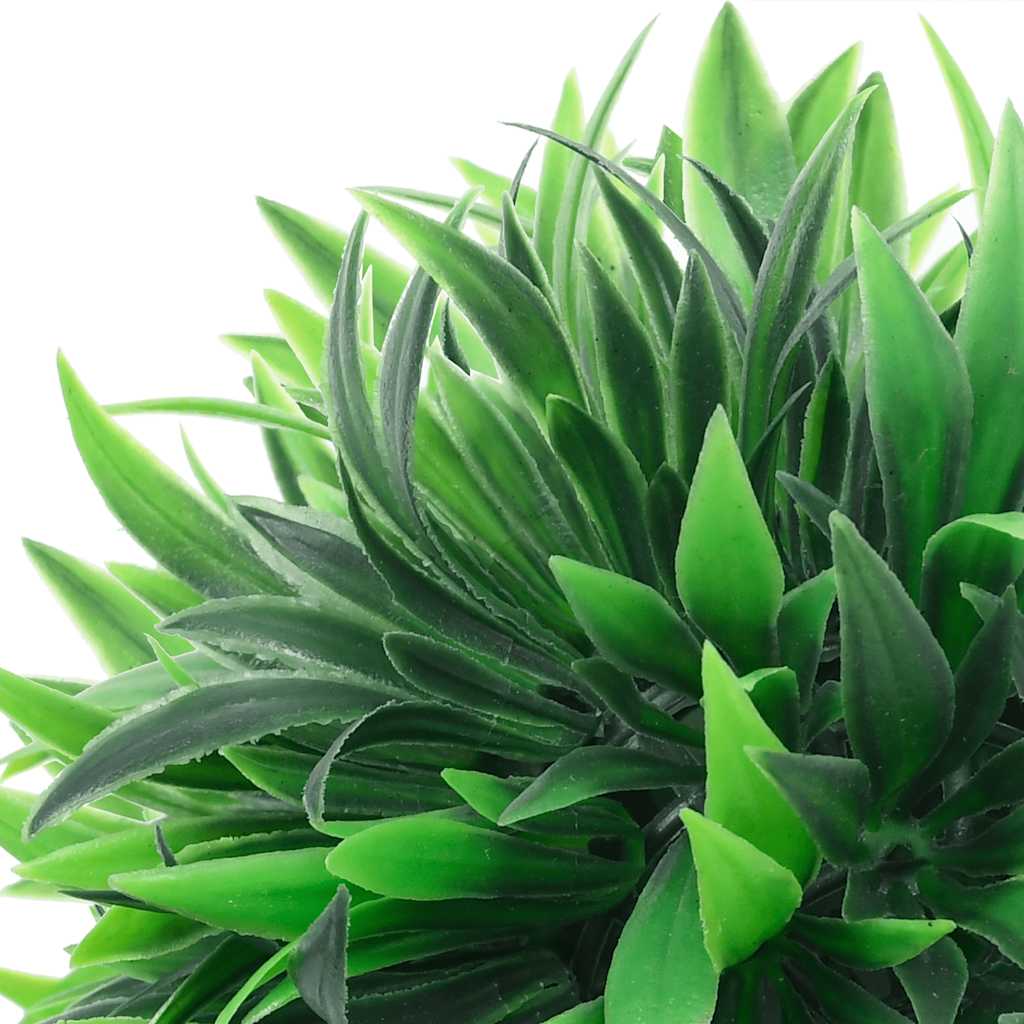 Kunstbuxusballen met LED-verlichting 2 st 20 cm groen