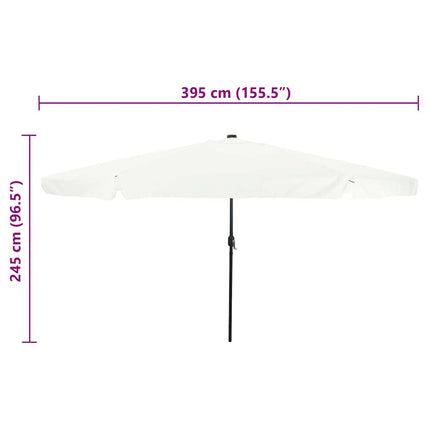 Tuinparasol En Antraciet 395 X 395 X 245 Cm Polyester