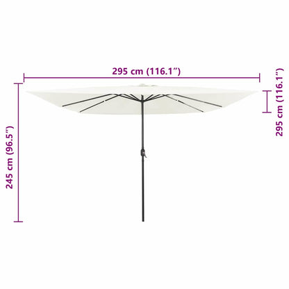Tuinparasol 295 X 295 X 245 Cm Polyester En Staal