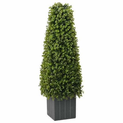 Eucalyptus Gras Toren Groen 27 X 27 X 90 Cm Kunststof Zwart
