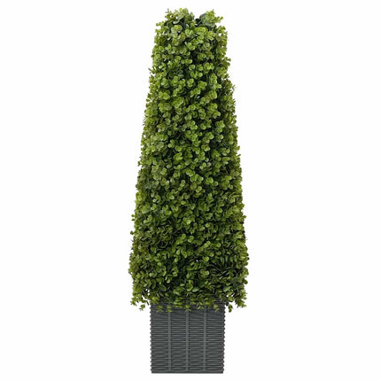 Eucalyptus Gras Toren Groen 27 X 27 X 90 Cm Kunststof Zwart