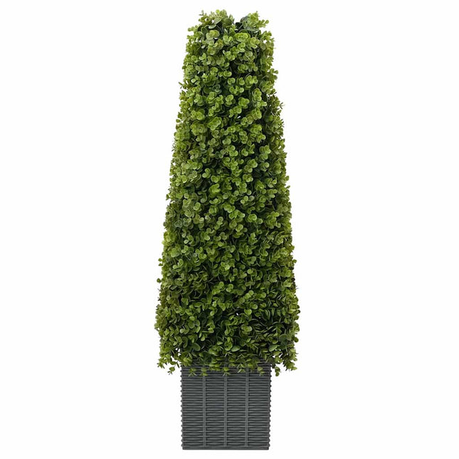 Eucalyptus Gras Toren Groen 27 X 27 X 90 Cm Kunststof Zwart