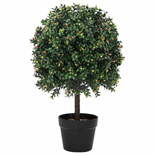 Buxusbal Groen 35 X 35 X 50 Cm Kunststof Zwart