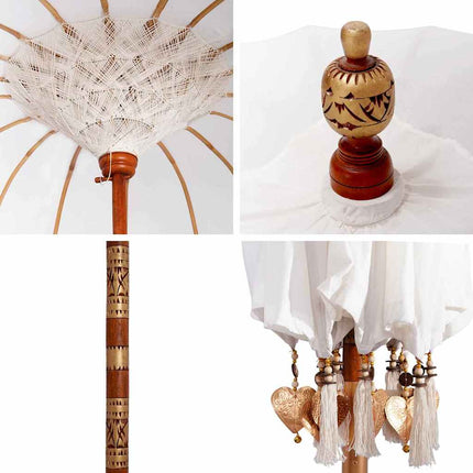 Balinese Parasol Crème 190 X 190 X 260 Cm