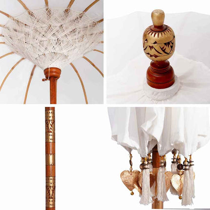 Balinese Parasol Crème 220 X 220 X 260 Cm