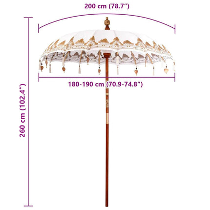 Balinese Parasol 185 X 185 X 260 Cm
