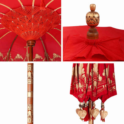 Balinese Parasol Rood 215 x 215 x 260 cm