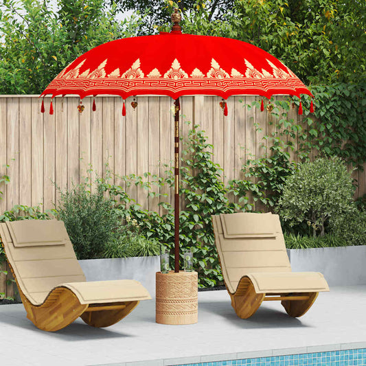 Balinese Parasol Rood 215 x 215 x 260 cm