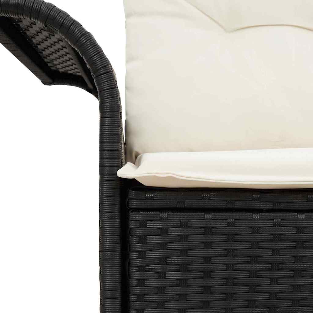 Tuinbank Met Kussen 141 X 62 X 69Cm Poly Rattan