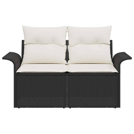 Tuinbank Met Kussen 141 X 62 X 69Cm Poly Rattan