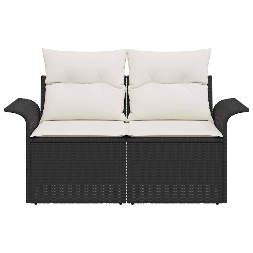 Tuinbank Met Kussen 141 X 62 X 69Cm Poly Rattan