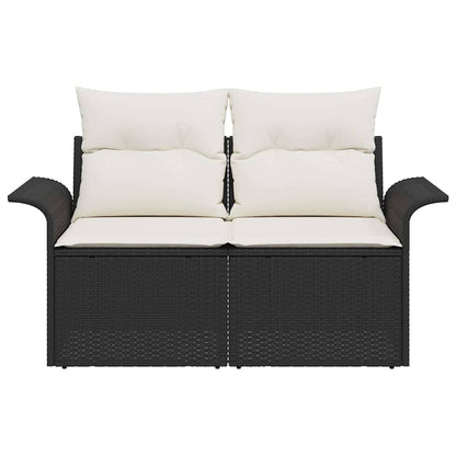 Tuinbank Met Kussen 141 X 62 X 69Cm Poly Rattan
