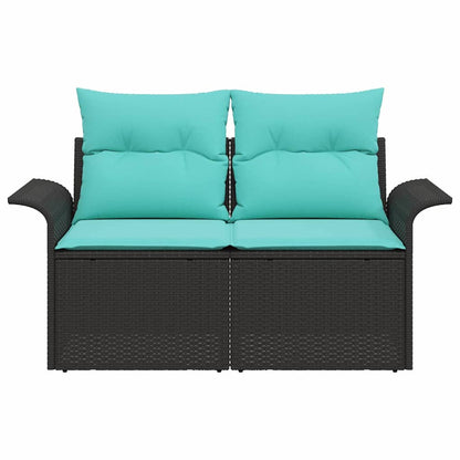 Tuinbank Met Kussen 141 X 62 X 69 Cm Poly Rattan