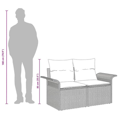 Tuinbank Met Kussen 141 X 62 X 69 Cm Poly Rattan