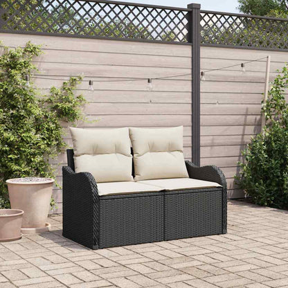 Tuinbank Met Kussen 121 X 62 X 69Cm Poly Rattan