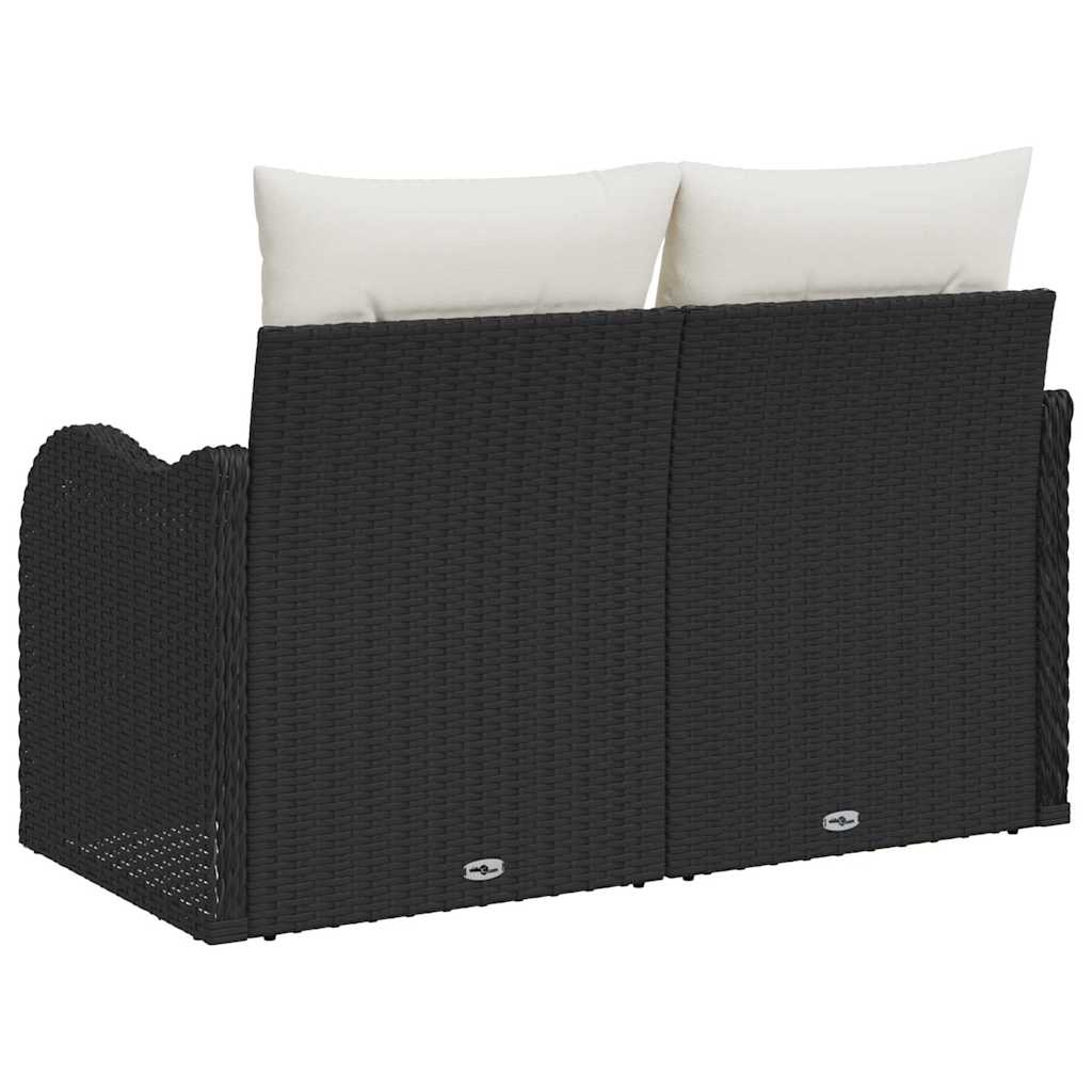 Tuinbank Met Kussen 121 X 62 X 69Cm Poly Rattan