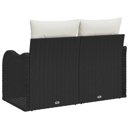 Tuinbank Met Kussen 121 X 62 X 69Cm Poly Rattan