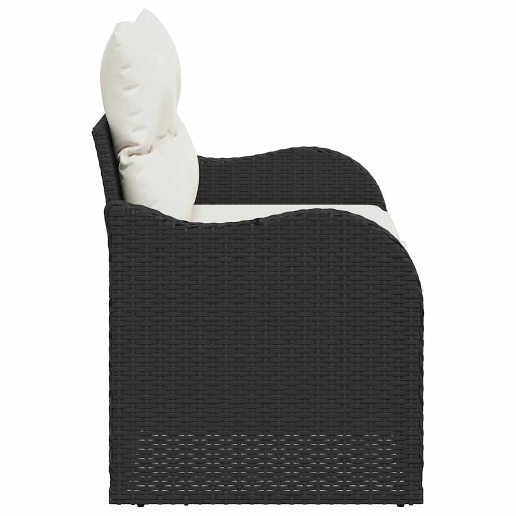 Tuinbank Met Kussen 121 X 62 X 69Cm Poly Rattan