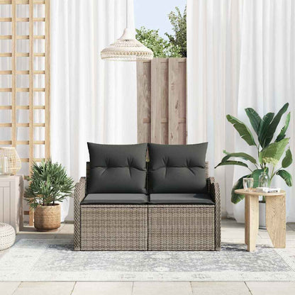 Tuinbank Met Kussen 121 X 62 X 69Cm Poly Rattan