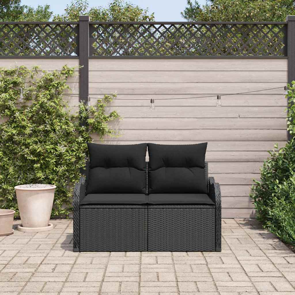 Tuinbank Met Kussen 121 X 62 X 69Cm Poly Rattan