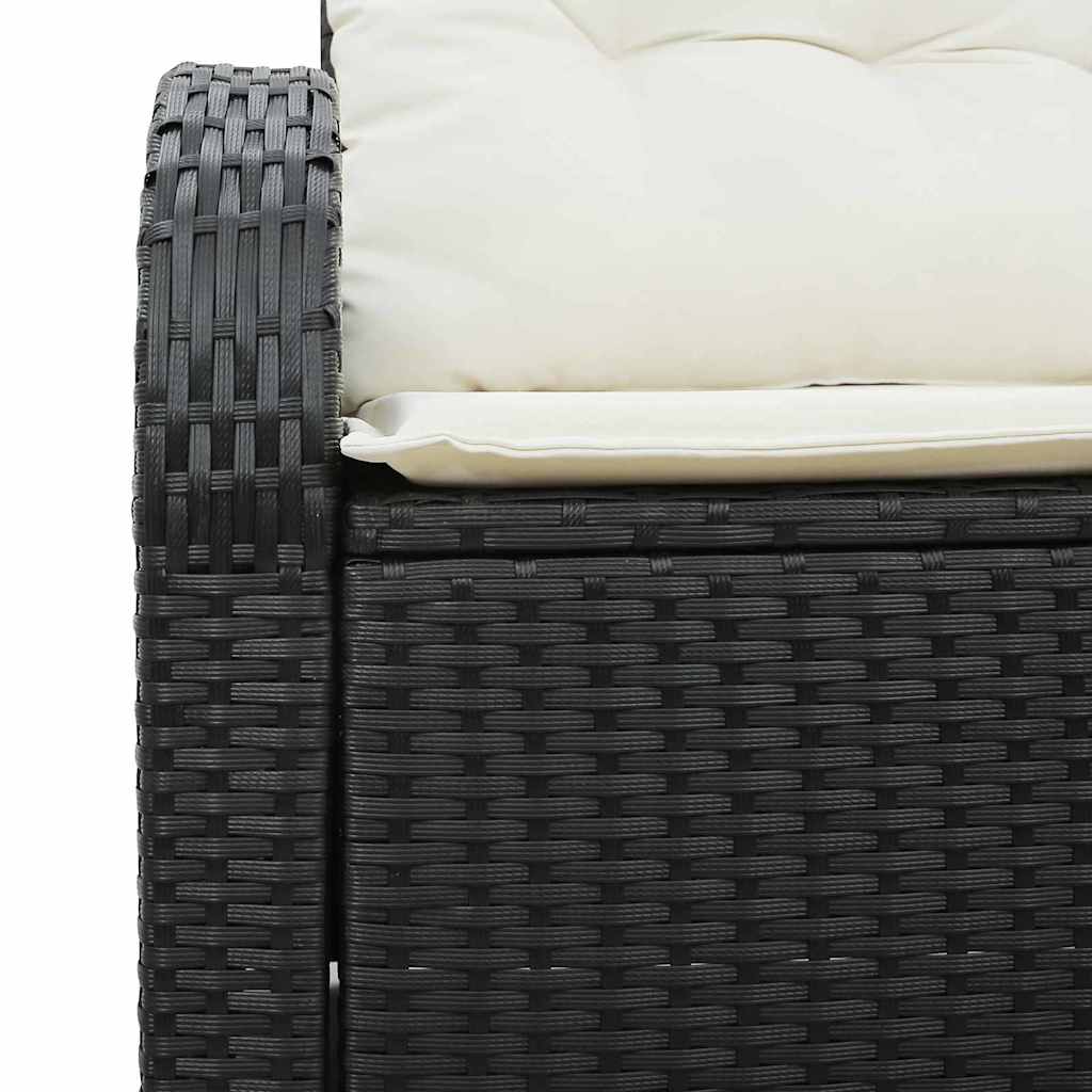 Tuinbank Met Kussen 124 X 62 X 69Cm Poly Rattan