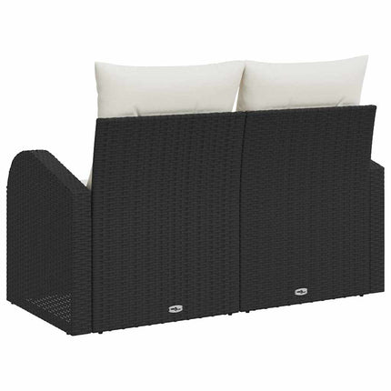 Tuinbank Met Kussen 124 X 62 X 69Cm Poly Rattan