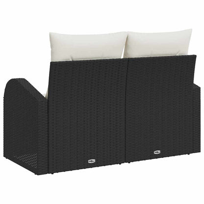 Tuinbank Met Kussen 124 X 62 X 69Cm Poly Rattan