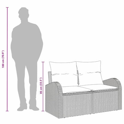 Tuinbank 124 X 62 X 85 Cm Poly Rattan