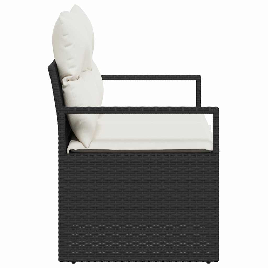 Tuinbank Met Kussen 120 X 62 X 69 Cm Poly Rattan