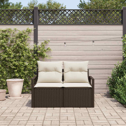 Tuinbank Met Kussen 120 X 62 X 69 Cm Poly Rattan