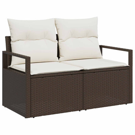 Tuinbank Met Kussen 120 X 62 X 69 Cm Poly Rattan