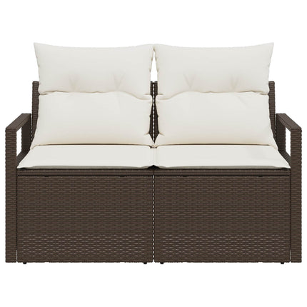 Tuinbank Met Kussen 120 X 62 X 69 Cm Poly Rattan