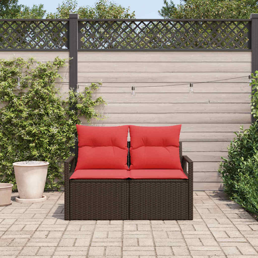 Tuinbank Met Kussen 120 X 62 X 69 Cm Poly Rattan