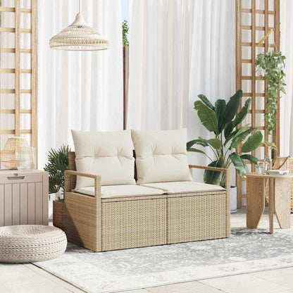 Tuinbank Met Kussen 120 X 62 X 69 Cm Poly Rattan
