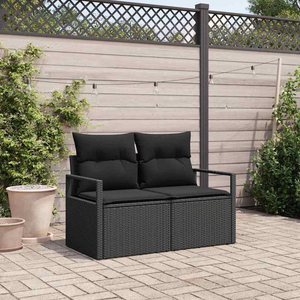 Tuinbank Met Kussen 120 X 62 X 69 Cm Poly Rattan